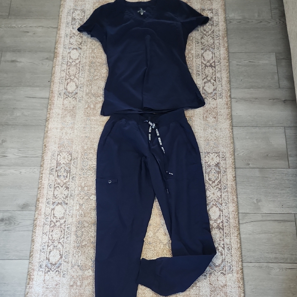 Med Couture Navy Blue Scrub Set